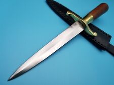  Fixed Blade Dagger Knife Walnut Handle Carbon Steel 7.5