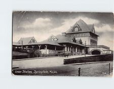 Postcard Union Station Springfield Massachusetts USA picture