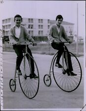 LG833 1955 Original Photo HI RISERS Bicycle Riders Pennyfarthing Vintage Style picture