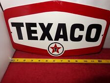 12 x 7 in TEXACO GAS & OIL ADVERTISING SIGN HEAVY DIE CUT METAL UNIQUE #Z 218 picture