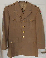 WW2 Regulation US Army Officer Khaki Dress Uniform Jacket - 6th Army Patch picture