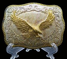 Crumrine American Bald Eagle Western Wear Vintage Belt Buckle picture