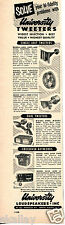 1949 Print Ad of University Loudspeakers Inc Tweeters & Crossover Networks    picture