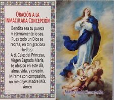 100 Catholic Spanish Holy Prayer Card Virgen inmaculada Concepción Immaculate  picture