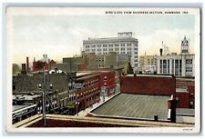 c1920s Bird's Eye View Business Section Buildings Hammond Indiana IN Postcard picture