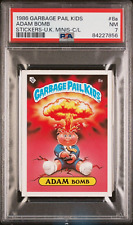 1986 Topps Garbage Pail Kids Series 1 UK Minis ADAM BOMB 8a Checklist Card PSA 7 picture