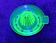 Vintage Green Uranium Glass Measuring Cup /Juicer/ Reamer TOP ONLY w/holes picture