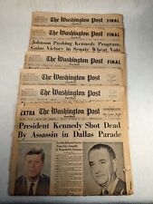 (6) 11-22-1963 Washington Post EXTRA President JFK ASSASSINATED COMMEMORATIVE ED picture