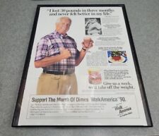 1990 LA Dodgers Manager Tommy Lasorda  Ultra-Slim Fast  print ad Framed 8.5x11  picture