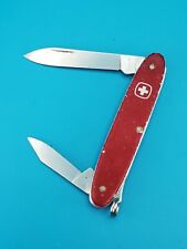 Rare Vintage Retired Wenger Patriot Smooth Red Swiss Army Knife Multi Tool picture