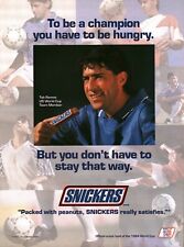 1994 VINTAGE 4 PG PRINT AD - SNICKERS 1994 SOCCER WORLD CUP TAB RAMOS US WORLD picture