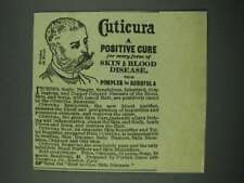 1884 Cuticura Resolvent and Soap Ad - A Positive Cure picture