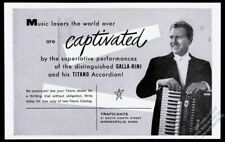 1955 Galla-Rini photo Titano accordion vintage print ad picture