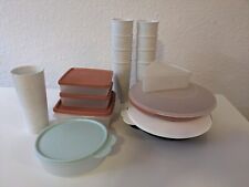 Lot Of Vintage Tupperware Kitchen Items, Plates, Cups, Containers.   picture