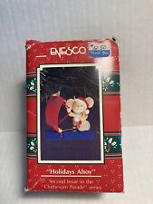 Vintage 1991 Enesco 'Holidays Ahoy' Christmas Ornament #568368 picture