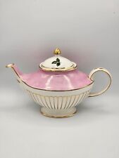 Vintage Arthur Wood Teapot Genie Lamp, Cream/Pink With Gold Trim picture