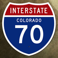 Colorado interstate route 70 highway marker road sign Denver Glenwood 18x18 picture