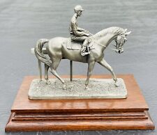 1979 Chilmark Fine Pewter Sculpture. Horse Racing. Paddock Walk. Albert Petitto picture