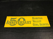 Vintage Girl Scout Bumper Sticker Raritan Valley Girl Scouts 50th Anniversary NJ picture