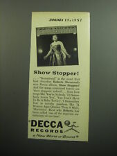 1957 Decca Records Album Advertisement - Roberta Sherwood Show Stoppers picture
