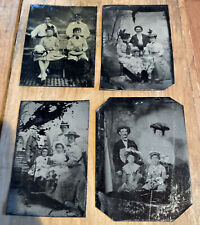 4x 1903 Vintage Tin Type Coney Island Photos Tintype picture