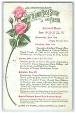 1907 Portland Rose Show Fiesta Advertising Portland Oregon OR Vintage Postcard picture