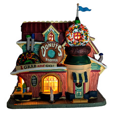 Lemax Harvest Crossing Danny's Donuts Coffee Lighted Buildings Holiday Decor NEW picture