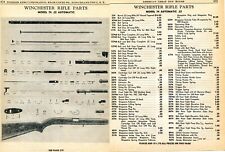 1958 2pg Print Ad of Winchester Model 74 Rifle Parts List picture