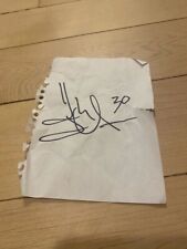 Autographed paper, signed by Henrik Lundqvist, New York Rangers Goalie Autograph picture