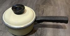 Club Cast Aluminum Pot With Lid. Small. Ivory. Vintage. picture
