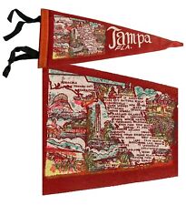 ⭐ Vintage Tampa FLA. Felt Pennant ⭐ State of Florida City Names & Images ⭐ picture