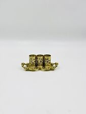Vintage Vanity Lipstick Holder Style Built NY Accessories Gold Tone Holds 3 picture