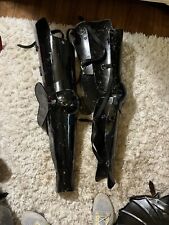Medieval Full Leg Armor Pair • Solid Steel • One Size • Used But Good Condition picture