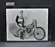 VTG 1937 Joe Petrali Harley Davidson Motorcycle Land Speed Racing Photo picture