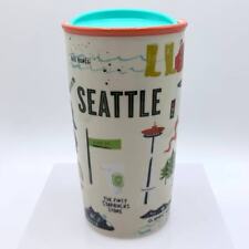 2017 Starbucks Seattle Sasquatch Bigfoot Ceramic Travel Mug Tumbler w/ Lid 12 oz picture