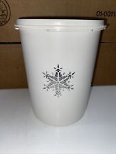 Vintage Tupperware White Snowflake Canister #811-13 Starburst Lid #812-17  picture