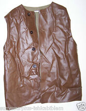 British brown Naugahyde and wool Jerkin size 3 or US 48 inch chest each M6456 picture