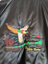 VINTAGE Wear Guard FARMING,PHEASANT Satin Jacket Embroidered Size XL picture