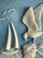 Small Trinket Box Seagull and Pier With Sailboat. Made In The USA Design Gifts picture