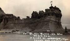 RPPC Church Buttes, Granger, Wyoming Lincoln Highway c1930s Vintage Postcard picture