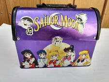 Sailor Moon Vintage Tin Lunch Box Purple Metal Classic Anime 1999 picture