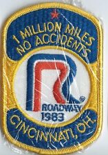 Roadway 1983 Cincinatti OH 1 million miles no accident driver patch 4-1/8X2-5/8 picture