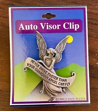 Vintage Guardian Angel Visor Clip Pewter Unopened  Made In USA Camco picture