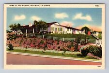 Westwood CA-California, Child Actress Jane Withers Home, Vintage c1950 Postcard picture