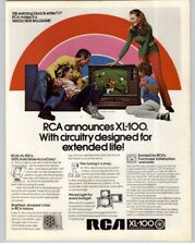 1971 RCA XL-100 Cabinet TV Vintag Print Ad Family Watching Football Photo  picture