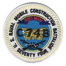 NAVAL MOBILE CONSTRUCTION BATTALION NMCB 74 PATCH SEABEE CAN DO USN NAVY picture