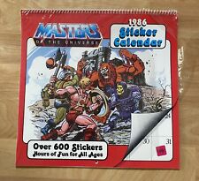 Vintage 1986 He-Man Masters Of The Universe Sticker Calendar NOS MOTU picture