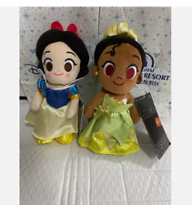 Authentic Hong kong Disney nuiMOs plush Tiana and Snow White poseable Disneyland picture