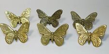 Vintage Brass Butterfly Napkin Rings Set Of 7 knoble picture