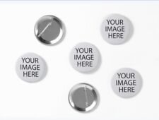 8 Custom 1.25” Pin Back Buttons Pins Campaign, Sports, Slogans, Bands, Logos.. picture